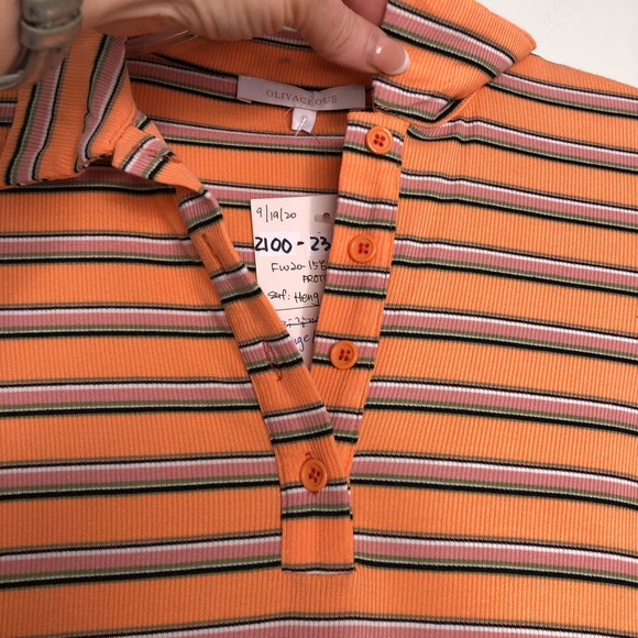 Olivaceous Ribbed Crop Top Polo - Picture 4 of 11